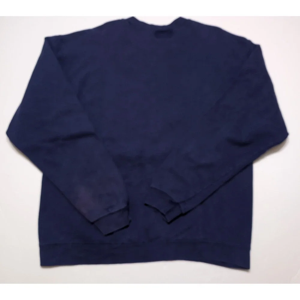 POLO RALPH LAUREN Sweatshirt Mens Large Navy Blue Excellent Vintage Made in USA
